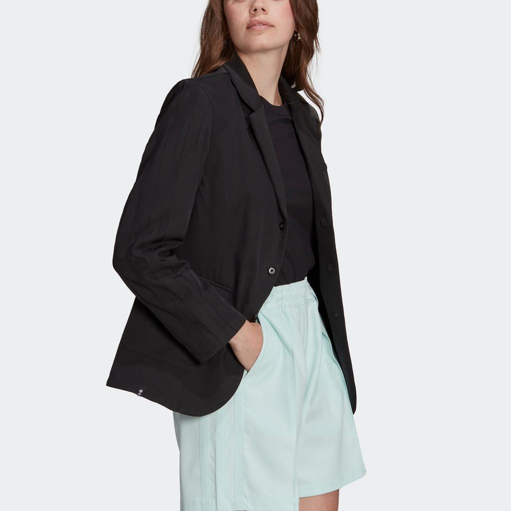 Adidas Originals FW22 Contempo Blazer Однобортный пиджак Унисекс Верхняя одежда Черный HN3670