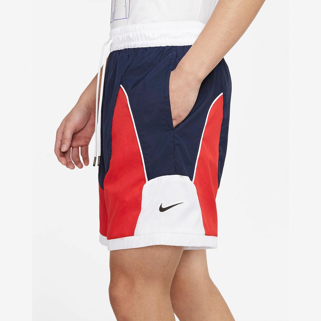 Nike Throwback Woven Drawstring Loose Basketball Shorts Men Bottoms Red CV1863-419