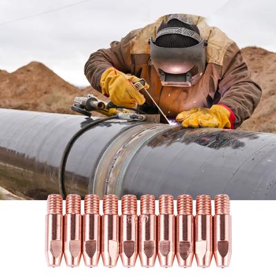 20 шт. Газовое сопло 0,8/1,0/1,2 мм, медные контактные наконечники, контактные наконечники сопла, сварочные расходные материалы, наконечники для наконечника сварочной горелки MIG 24KD