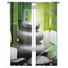 Zen Stone Bamboo Candle Curtain For Living Room Transparent Tulle Curtains Window Sheer For The Bedroom Accessories Decor