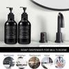 500 мл/16,9 унций, 2 шт., дозатор для мытья тела, мыла для рук и мыла для мытья посуды с насосом, бутылка для мыла для ванной комнаты с 6 водонепроницаемыми этикетками