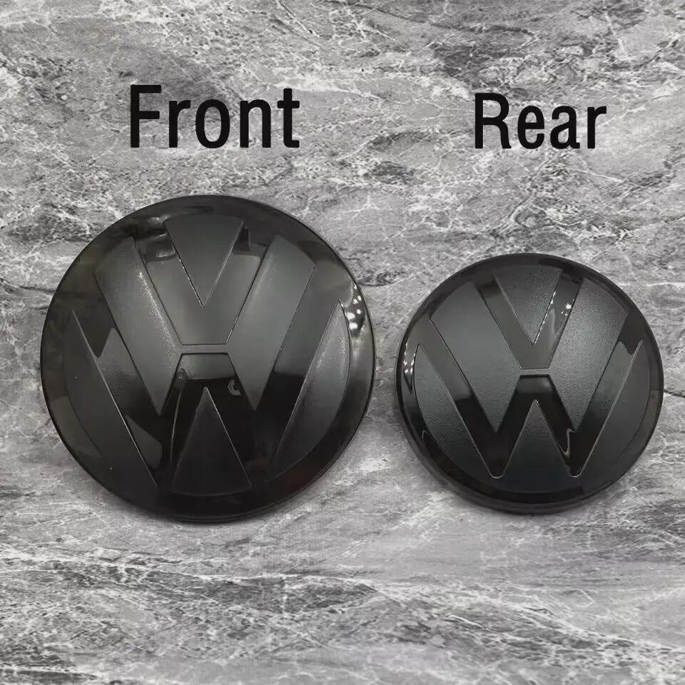 HLSRM1 black 2Pcs Front Grill Emblem Modification Rear Trunk Lid Cover logo For VW Golf MK6 MK7 MK7.5 MK8 2010-2013 car accessorie