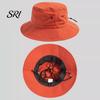 Camping Bucket Hat Foldable Quick-Dry Breathable Mesh Fisherman with Wide Brim Adjustable Windproof Rope Sun Protection Summer