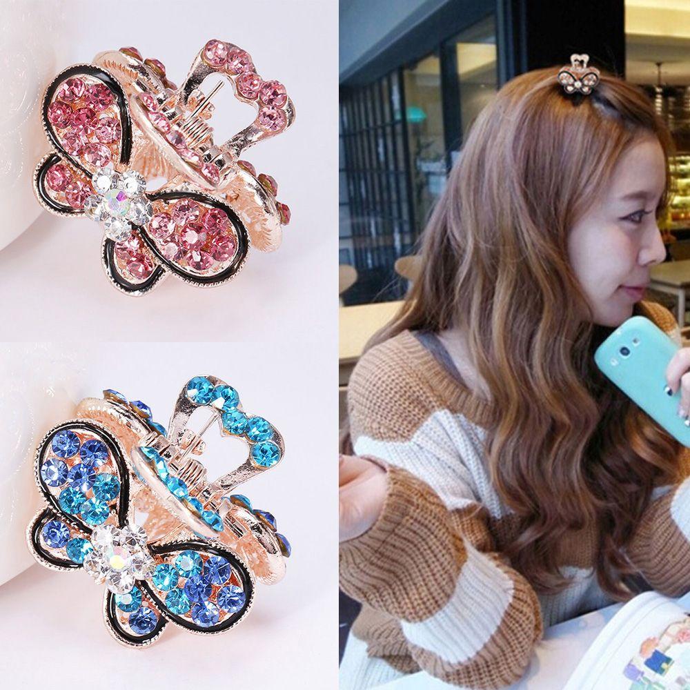 Аксессуары Подарки Ювелирные изделия Заколка для волос Коготь Кристалл Стразы Коготь Заколка Мини-Бабочка Заколки