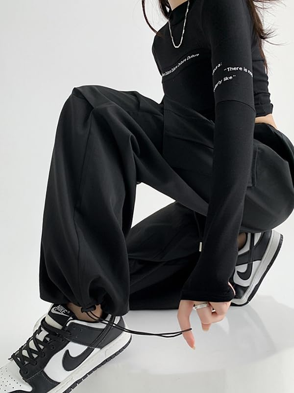 PAGASUS Cargo Брюки Свободные Свободные Однотонные Рабочие Чино Легко Двигаться Модные для Весны и Рабочей Одежды Американский Уличный Расслабленное Ощущение Женские Брюки, Повседневные, Посадка,