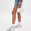 Coach Сумка-портфель 19 Логотип из букв Застежка-молния Гладкая кожа Сумка-боулинг На плечо Через плечо Сумка Женские сумки Средний размер Серебристый Белый CT776-SVHA