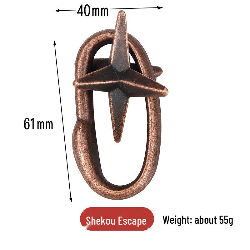 Замок Конгмин 9 звеньев IQ-пазл - Образовательная игрушка из цинкового сплава для взрослых и детей