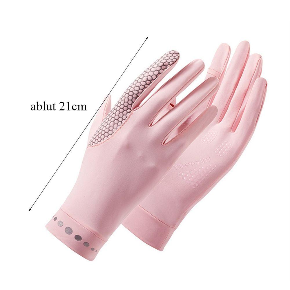 Эластичные перчатки для защиты от солнца, тонкие перчатки для езды на велосипеде, модные солнцезащитные перчатки для бега и спорта