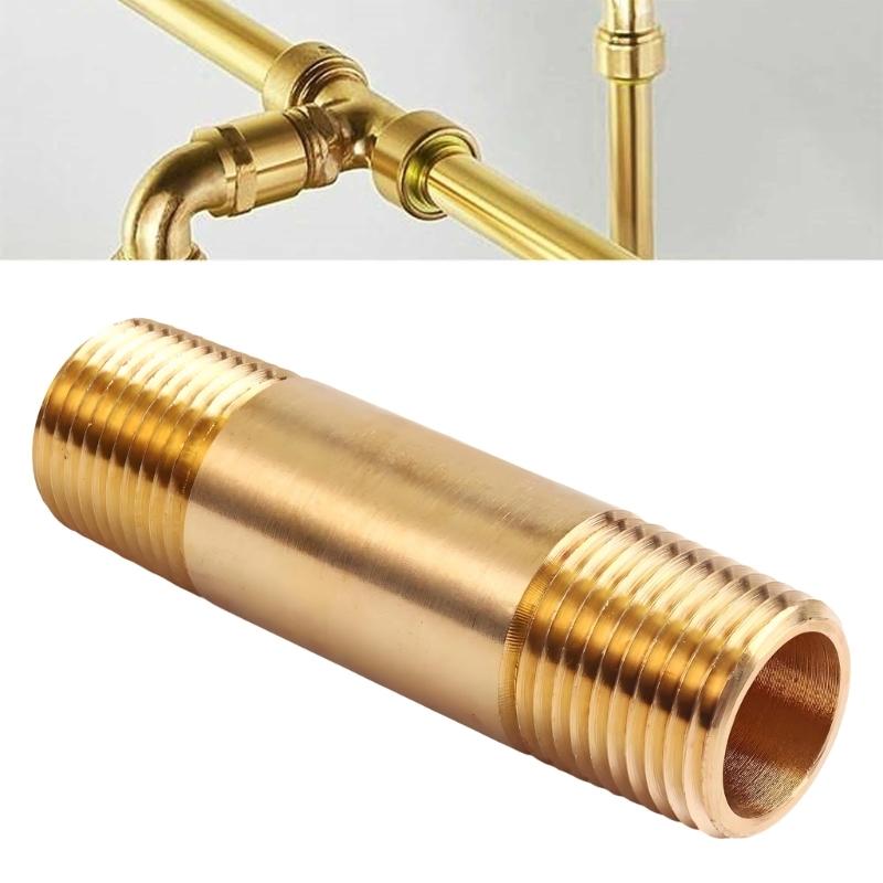 Heavy Type Brass Pipe Connector Solid Brasses Male To Male Threaded Pipe Fitting for Fuels Water and Air Systems