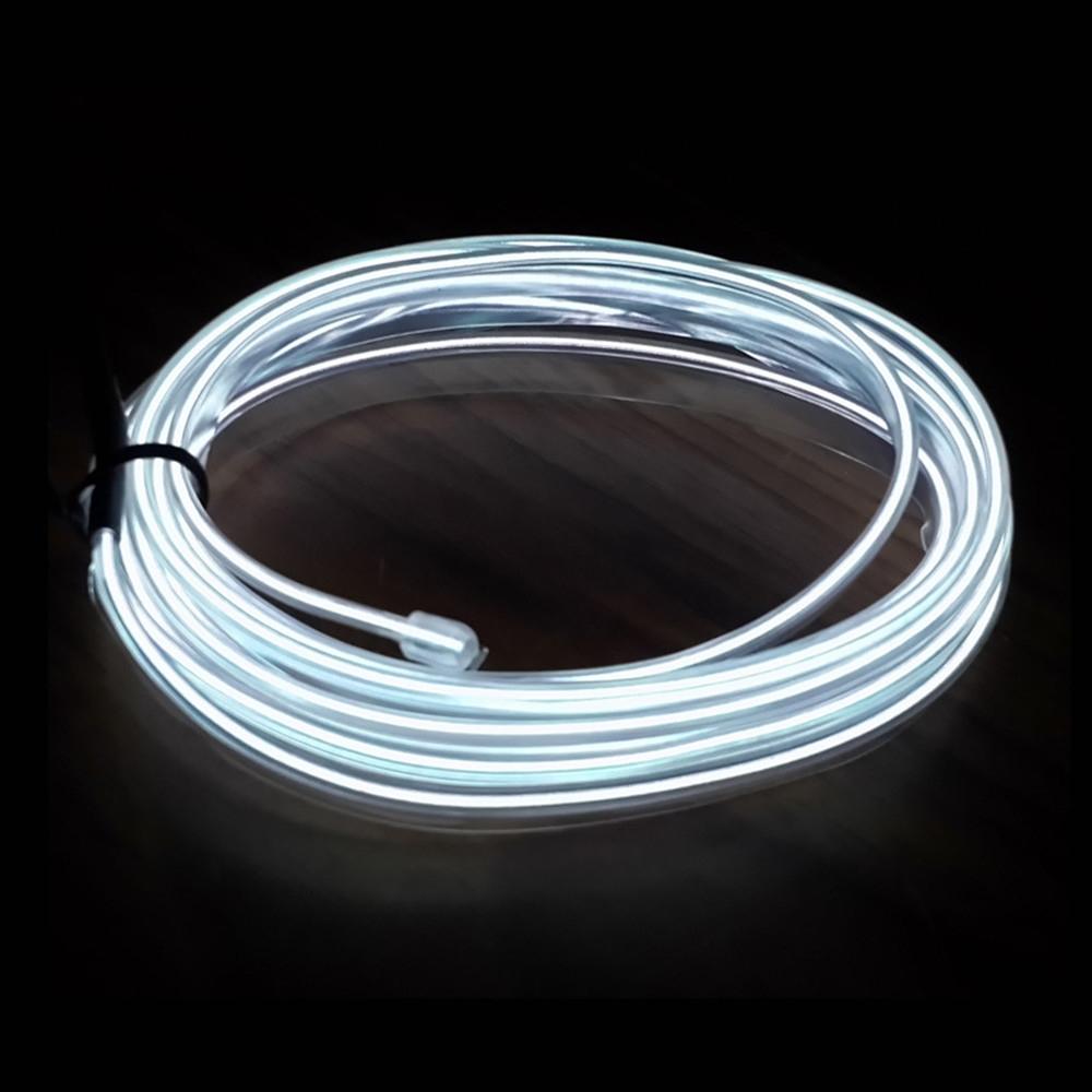 Автомобильный салон светодиодный декоративный светильник 5M EL проводка неоновая лента для авто DIY гибкий окружающий свет USB вечеринка атмосфера диод