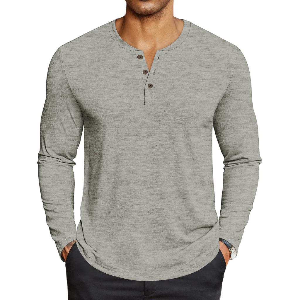 Мужской повседневный однотонный оверсайз топ с длинным рукавом