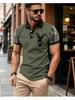 [Print Design-Not Textured] Fashion Men'S New Camouflage Deer Print Polo Shirt - Breathable Short Sleeve Summer Outdoor Activity Top, Casual Button-Up