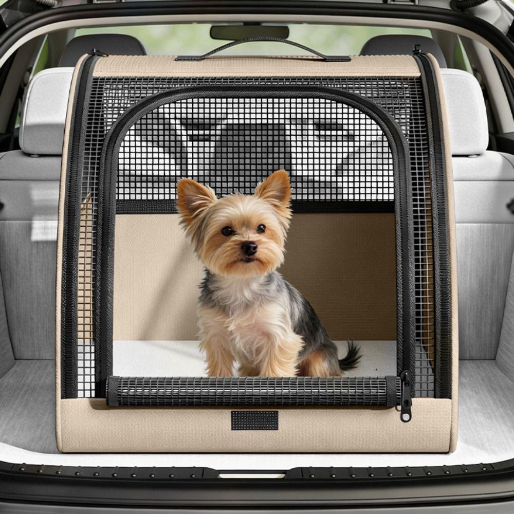 Foldable Car Dog Cat Carrier Breathable Car Pet Travel Bag Portable Dog Kennel Bag Travel