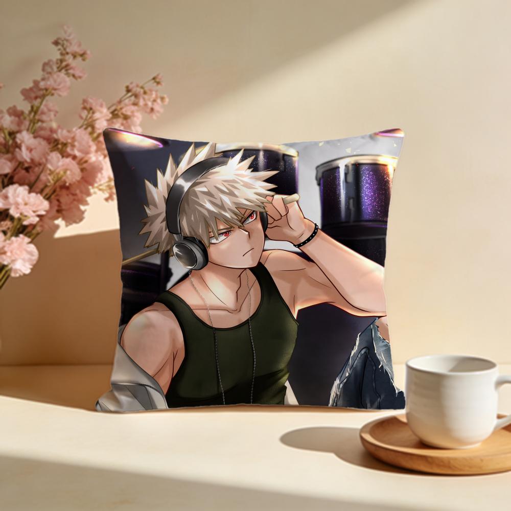 Trendy MMy Hero Academiaable Cushion Cover Stylish Washable Pillow Cover Ideal for Couch Bedroom Car Decoration