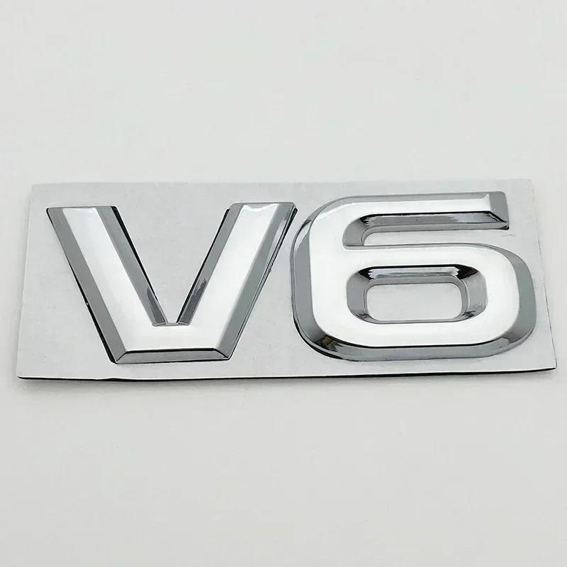 3D Металлическая эмблема V6 V8, эмблема двигателя автомобиля, наклейки, декоративные наклейки для Toyota BMW Benz Honda Mazda, автоаксессуары