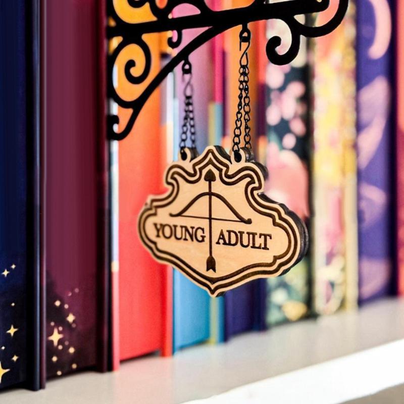 Book Nook Tavern Signs Literary Hanging Sign Readers Genre Shelf Labels Book Decor Bookshelf Signs Halloween Decor