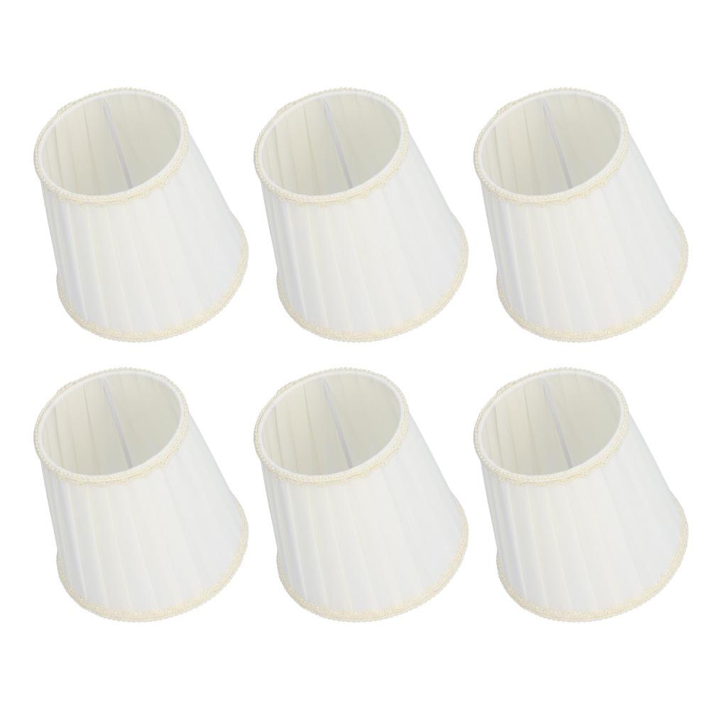 6PCS Clip On Design Lampshade 5.5 inch Height Chandelier Lamp Shades Small Lamp Shades  Indoor Lamp