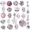 Новые Подвески-Шармы Цветение Сакуры Подвески Европа Оригинальная Посадка Медный Браслет Ожерелье Бусины Для DIY Украшений Женский Подарок