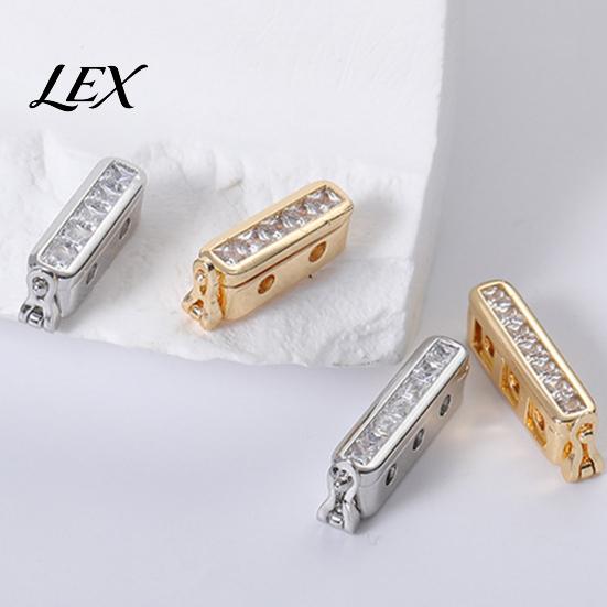 Jewelry Making Supplies Necklace Shortener for Thin Chains, Adjustable Chain Clip with Rhinestone, Clasp Adjuster Clasp, Bracelet