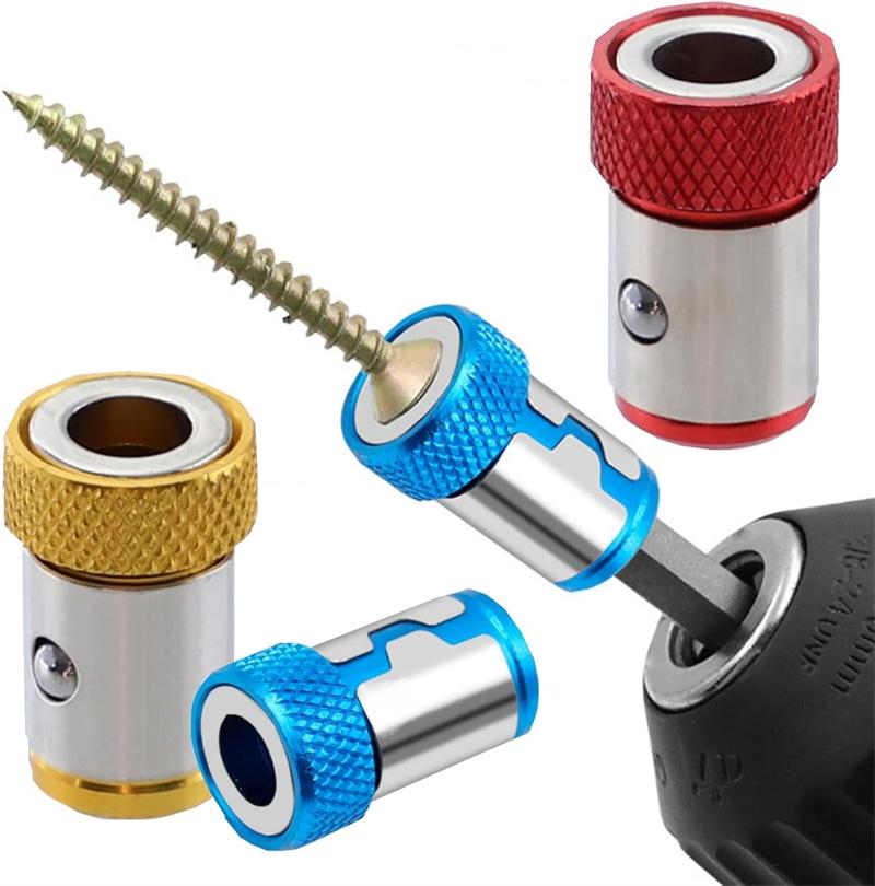 5 Pcs Magnetic Screw Rings Magnetized Ring Screwdriver Bits For 1/4 Inch 6.35MM Screwdriver Bits Electric Screwdriver Bits