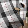 Black Grey Plaid Tulle Curtains For Living Room Bedroom Modern Chiffon Sheer Kitchen Curtains