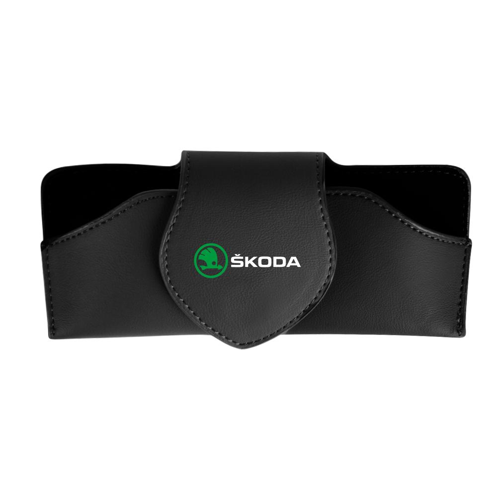 Car Glasses Frame Sun Visor Sunglasses Storage Fastener Holder For Skoda S Octavia 2 3 Fabia A7 Rapid Superb Kamiq Kodiaq VII