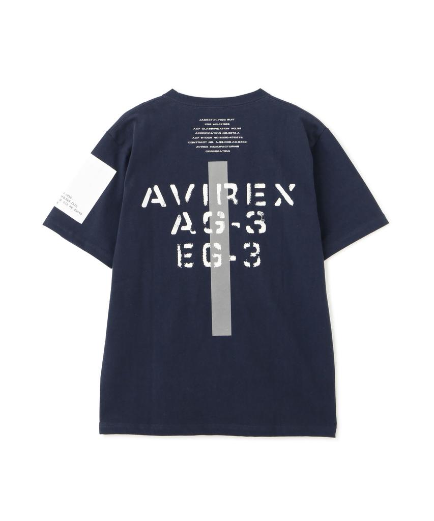 AVIREX REMODEL DESIGN CREW NECK T-SHIRT(WEB&DEPOT Exclusive) XL navy 783-3934025