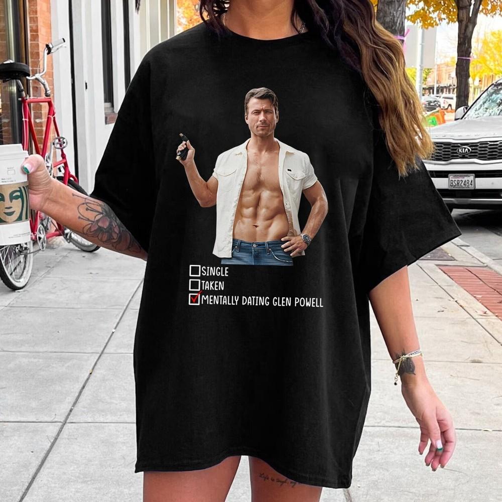 Mental Dating Glen Powell T-shirt Glen Powell Fan Gift Unisex T-Shirt