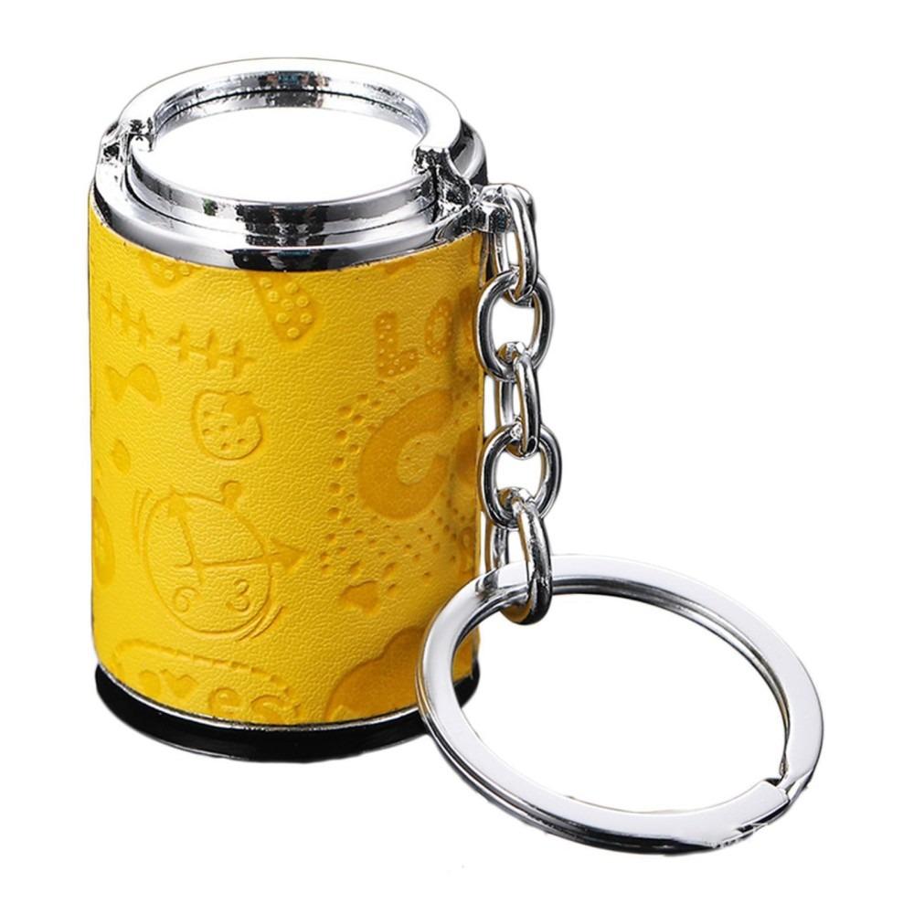 with Snap Closure Coin-holding Jar Keychain Press-type Coin Holder for Supermarket Cashier