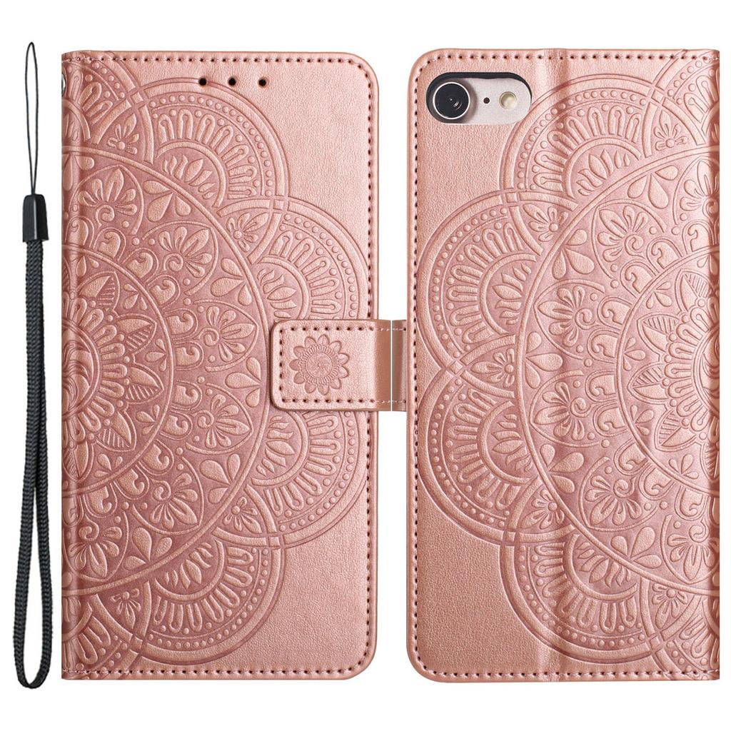 For iPhone 6/6s/7/8/SE (2020)/SE (2022) Case Flower PU Leather Magnetic Wallet Flip Phone Cover