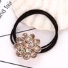 Korean Rhinestone Floral Hair Ring, Simple Elastic Band, Mori Girl Style Headdress 