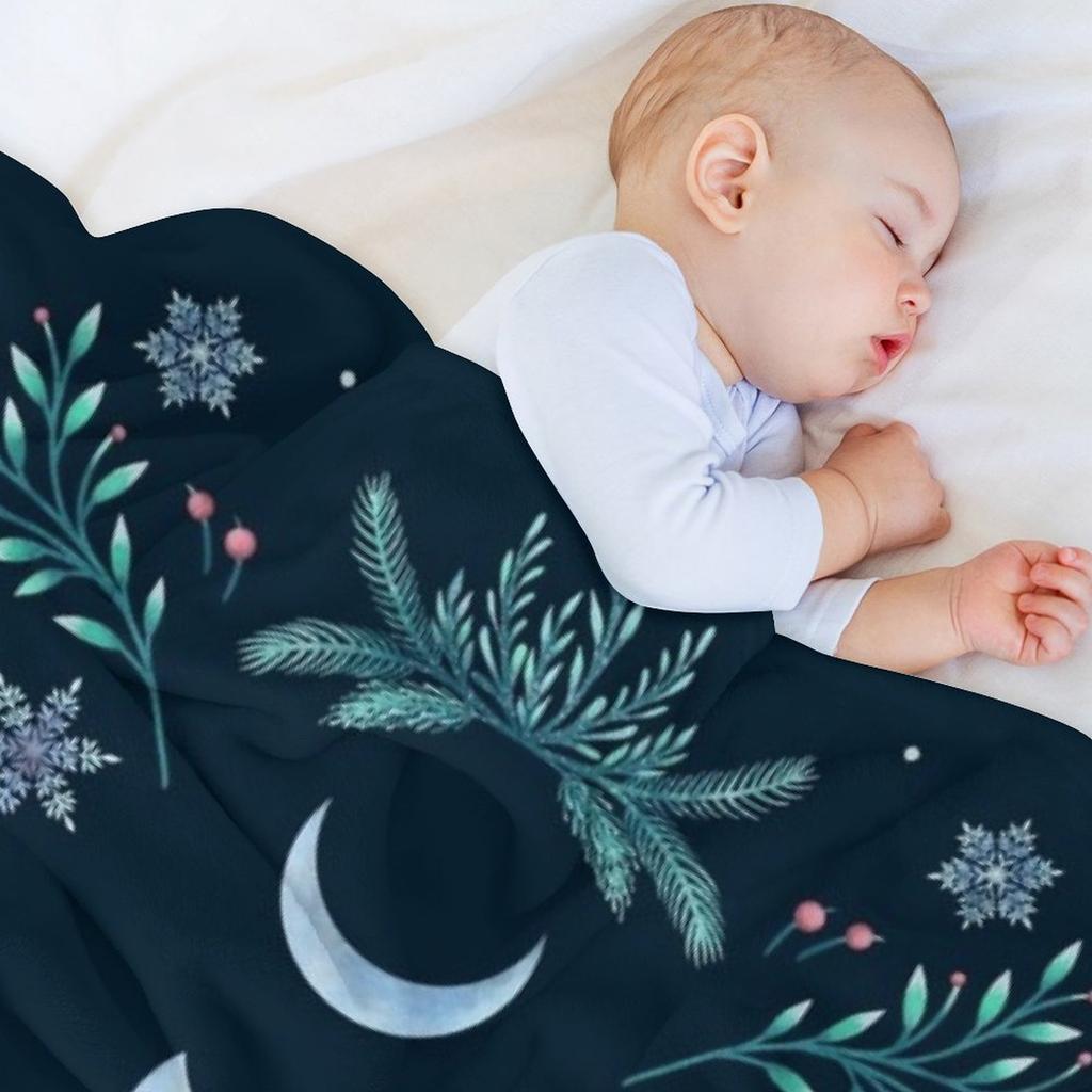 Лунный сад - Бирюзовый снежный плед рождественское украшение Одеяло для дивана Милые клетчатые пледы и накидки Одеяла