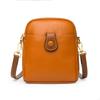 Women's Solid Color Cowhide Shoulder Crossbody Bags Designer 2 Zipper Genuine Leather Small Bag Fashion Ladies Bags