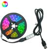 Светодиодные ленты RGB 2835, украшения, 3 клавиши управления, USB-кабель, гибкая лента, диод, 5 В постоянного тока, настольная подсветка, ленточное освещение