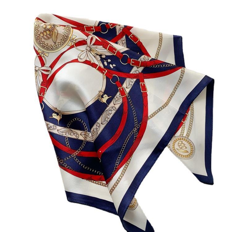 Spring Versatile Mulberry Silk Scarf Women'S Satin Silk 70 Square Scarf Spring And Summer Scarf Silk Scarf