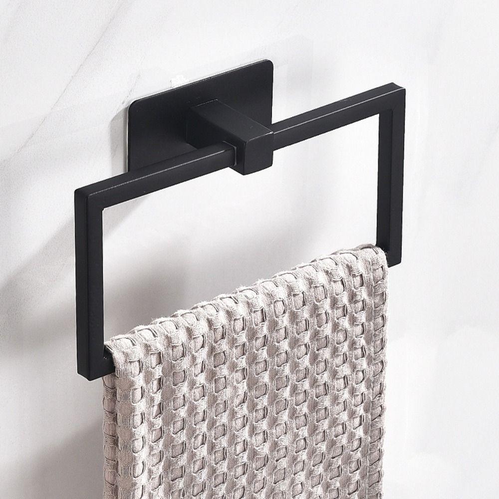 Ventilation Towel Ring Hangers Waterproof Hand Towel Ring Punch Free Towel Ring Household