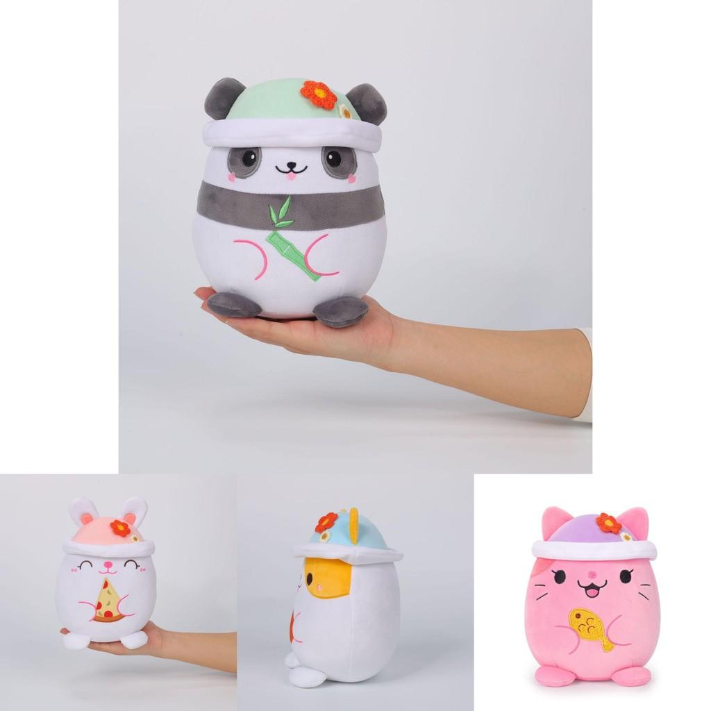 Милая плюшевая подушка в виде кролика и панды, мягкая игрушка-подарок для детей с очаровательным рисунком животных.