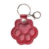 Pet Hair Keepsake Keychain Dog Cat Paw Shape Hair Storage Pendant Keychain Memorial Collection Keychain with Keyring Pet Memorial Gift