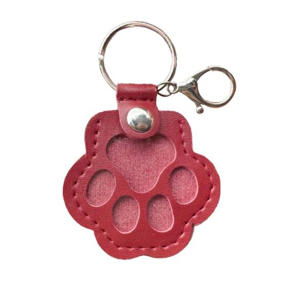 Pet Hair Keepsake Keychain Dog Cat Paw Shape Hair Storage Pendant Keychain Memorial Collection Keychain with Keyring Pet Memorial Gift
