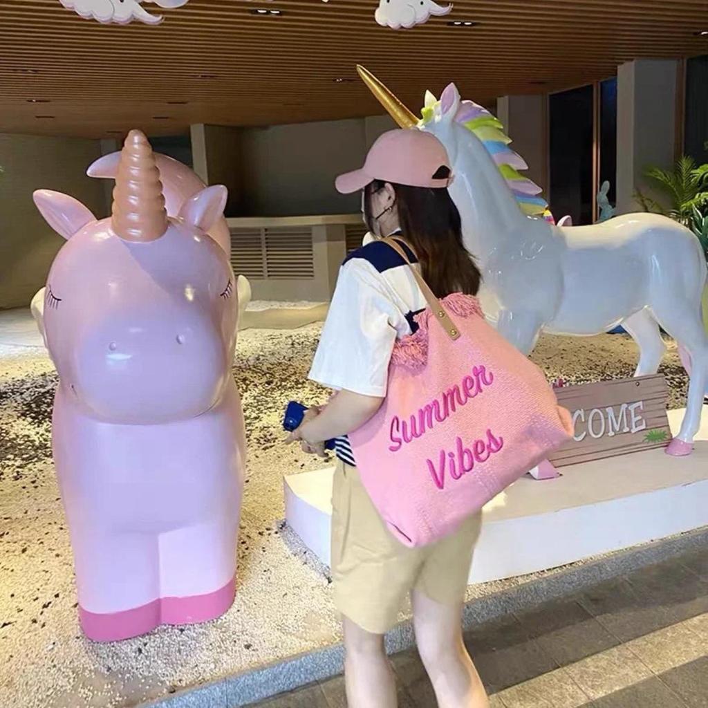 Вместительная вышитая парусиновая сумка-тоут и пляжная сумка через плечо для женщин