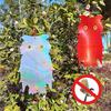 Bird Repellent Owl Reflector Double-sided Bird Scare Reflective Owl with Bells Outdoor Garden Yard Farm Hanging Bird Deterrent Device Decoration