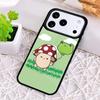 Милый Чехол-Грибок с Лягушкой для iPhone 17 Air 16 15 11 12 14 13 Pro Max Ударопрочный Чехол