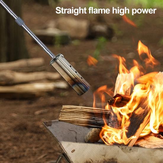 Outdoor Weed Torch with Detachable Long Arm Adjustable Flame Control Valve Weeding Blow Torch Flame Thrower Camping Propane Weed Burner