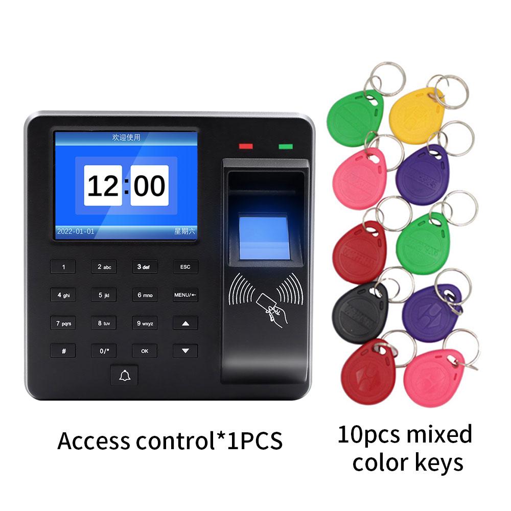 Access Control Time Attendance Machine Fingerprint Recognition/Password/125Khz RFID Card Time Clock Employee Check-in Recorder