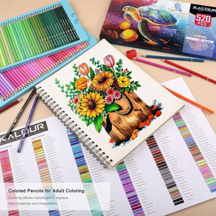 Kalour 520 Colors Professional Soft Touch Premium Expert Pencils
