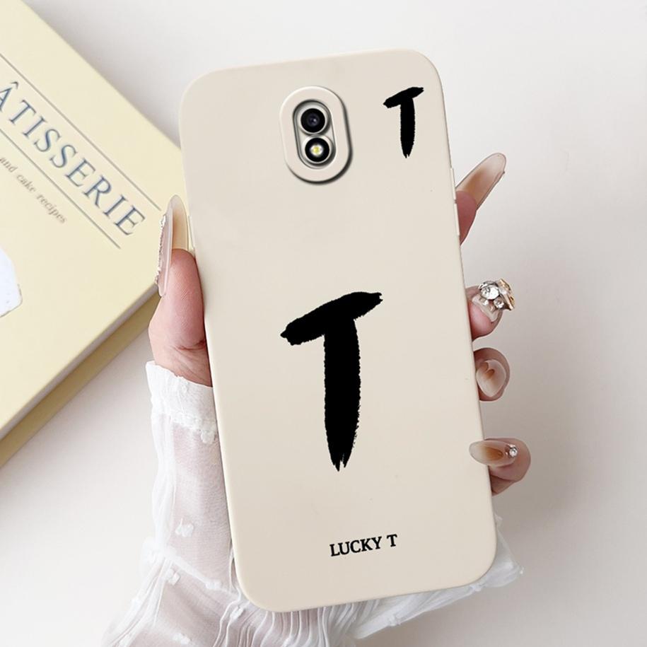 For Samsung Galaxy J7 2017 Case J730F Cover Lucky Letters Soft Silicone Protective Cover For Samsung J3 J5 Pro 2017 J7Pro Bumper