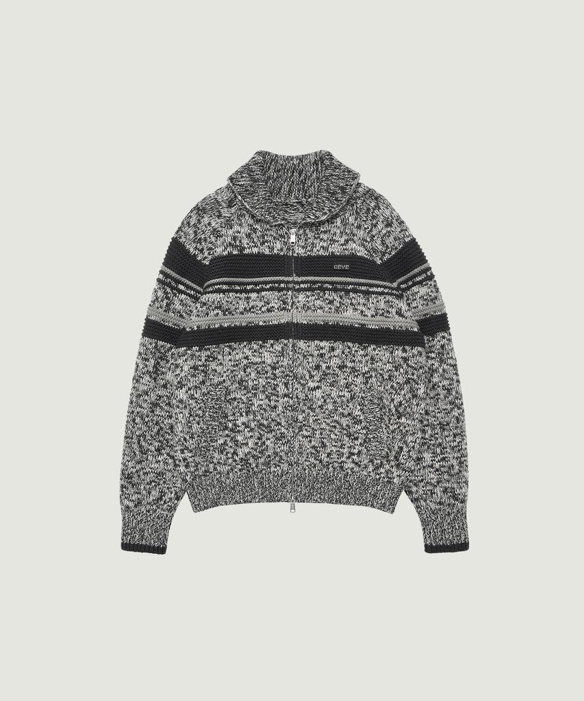 GROVE Femke Knit Zip-Up (Gray)