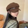 Spring and Autumn Peaked Hat Children's Casual Retro Painter Hat Show Face Little British Versatile Octagonal Beret