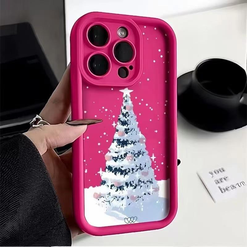 Рождественская елка подходит для чехла на мобильный телефон iphone16promax Apple 15 противоударный 14 европейский и американский стиль 13pro/12 новая модель