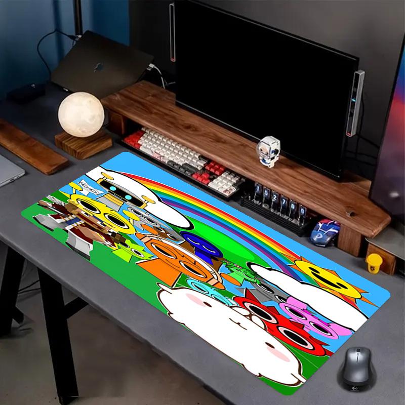 Sprunki Game Print Mouse Pad, Anti‑Slip Desktop keyboard Mat, for PC Laptop Gaming Working Daily Use, Cool Festival Surprise Gift